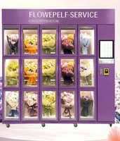 Distributeur Automatique de Fleurs 24h/24 avec Écran Tactile 22 Pouces, Système de Refroidissement par Compresseur, Wi-Fi et Service Self-Service pour Bouquets Frais