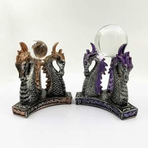 Base de Cristal con Cabeza de Dragón Creativa, Pintada a Mano, Artesanía de Resina, Decoración para el Hogar, Escritorio, Grifo - Product Image 3