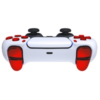 EXtremeRate Rouge Brillant 11in1 Joysticks Contrôleurs De Jeu Dpad Trigger Action En Plastique Ensemble Complet Boutons Pour PS5 Contrôleur BDM-020