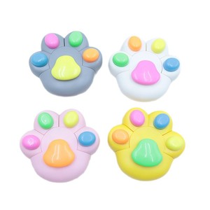 Creative Cat Claw Animal Shape Cute Highlighter Oblique Brush Tip Plastic Shell 5 Colors Customizable Promotional Use Writing - Product Image 1