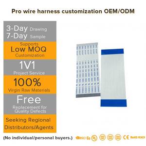 Câble plat flexible FFC à 40 broches, pas de 1,0 mm, 100 mm, AWM 2896, 80C, 30V, VW-1, cuivre étamé, <span class=keywords><strong>film</strong></span> PET - Product Image 1
