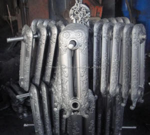 <span class=keywords><strong>Radiateur</strong></span> en fonte de style rétro de 60cm de haut, conception de marguerite à 7 sections, pièces de CVC électriques à économie d'énergie rectangulaires, conception graphique domestique - Product Image 4