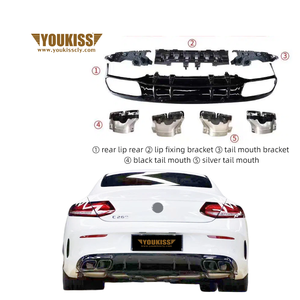 Diffuseurs d'échappement de haute qualité pour C-Class W205 C63 Coupé A-M-G, tuyau d'échappement en matériau PP <span class=keywords><strong>YOUKISS</strong></span> - Product Image 3