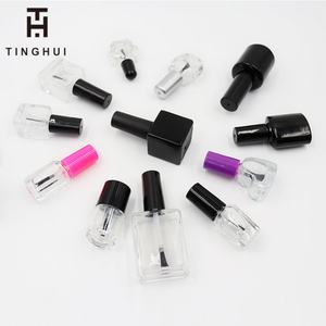 ขวดใส่ยาทาเล็บแบบใสทรงสี่เหลี่ยมจากซัพพลายเออร์จีน ขวดเปล่าสำหรับยาทาเล็บพร้อมแปรง - Product Image 4