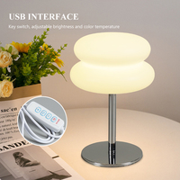 Lampe de Table LED Moderne Minimaliste Orange et Blanche en Fer, Éclairage Décoratif pour Chambre, Restaurant, avec Interrupteur de Contrôle