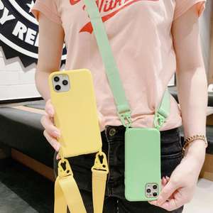 Crossbody Phone <strong>Case</strong> Cellphone <strong>Case</strong> <strong>With</strong> Lanyard Neck <strong>Strap</strong> for <strong>iPhone</strong> 13 12 11 Pro Max Soft TPU Phone <strong>Case</strong> - Product Image 3