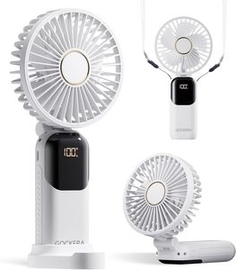 Factory Wholesale 5-Speed Portable Foldable Handheld Mini <b>Fan</b> 1200mAh USB Charging Brushless Motor <b>Remote</b> <b>Control</b> Household - Product Image 1
