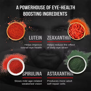 Supplément nutritionnel pour les yeux, 60 gélules pour adultes, sécheresse oculaire occasionnelle avec lutéine, soutient les soins de santé de la <span class=keywords><strong>vision</strong></span> - Product Image 6
