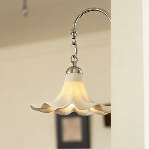 Lampade da Parete <span class=keywords><strong>in</strong></span> Ceramica Stile Francese Antico con LED 3000K Luce Calda, Garanzia di 3 Anni - Per Testata del Letto, Soggiorno, Corridoio, Balcone - Product Image 2