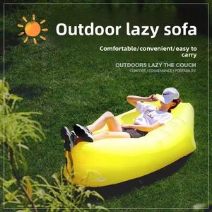 Outdoor Internet Popular Lazy Inflatable Sofa Air Mattress Single <b>Chair</b> Portable Camping Lunch Break Music <b>Festival</b> European - Product Image 3