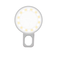 Lampe LED de remplissage pour diffusion en direct à 3 modes de gradation, anneau lumineux selfie rechargeable pour téléphones mobiles