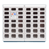 Scanner de code QR accès porte transparente casier de vente libre-service 21 pouces écran tactile bagages outil casier de stockage