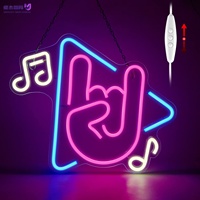 Enseigne néon LED personnalisée en forme de note de musique, décoration murale pour boîte de nuit, salle de jeux, studio de musique, cadeau pour gamer, décoration intérieure