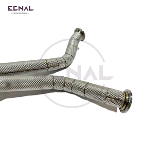 Ecnal per Porsche Panamera 971 GTS <span class=keywords><strong>Turbo</strong></span> 4.0T 2019+ Tubo di Scarico Anteriore Sportivo in Metallo SS304 con Scudo Termico - Product Image 6