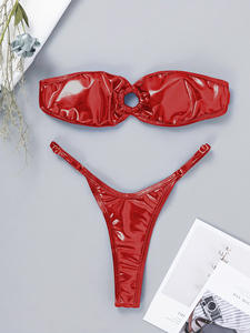 2024 nouveau Bikini Sexy doré 2 pièces Bikini ensemble maillot de bain extrême <span class=keywords><strong>Mini</strong></span> <span class=keywords><strong>string</strong></span> maillot de bain Bikini 3 points <span class=keywords><strong>fendu</strong></span> maillots de bain - Product Image 5