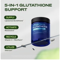 Capsules de glutathion liposomal 1155 mg par dose avec resvératrol et vitamine C, absorption élevée, défense antioxydante cellulaire