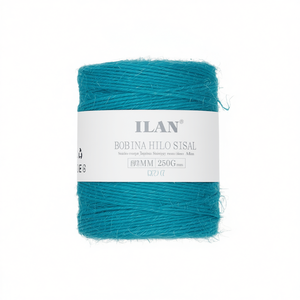 Spago di Sisal Ilan 2mm Blu Lago 250g per Artigianato - Product Image 1