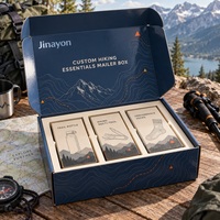 Boîte d'expédition pliable en carton ondulé E-Flute brillant personnalisée pour les essentiels de randonnée, emballage pour abonnement e-commerce