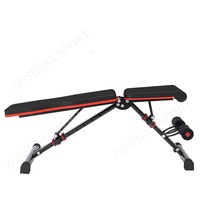 Banc de musculation pliable réglable Zoshine, multifonctionnel, pour haltères, entraînement à domicile, équipement de fitness