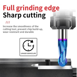 Fraise à <span class=keywords><strong>arrondir</strong></span> les coins en carbure monobloc HRC55 - 2 dents, revêtement AlTiN R0.5-R5.0 - Outil <span class=keywords><strong>de</strong></span> fraisage CNC <span class=keywords><strong>de</strong></span> précision RoHS - Product Image 3