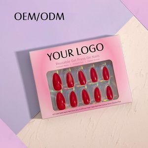 Uñas Postizas de Diseño Largo y Cuadrado, de Gel Suave, Resistentes a Roturas, con Pegamento, para Uso en Salón, Marca Privada - Product Image 1