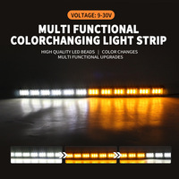 Barra Delgada de Luz LED de Emergencia JINXIN para Todoterreno con Lámpara de Advertencia Ámbar Estroboscópica de 36 SMD y 18 Modos