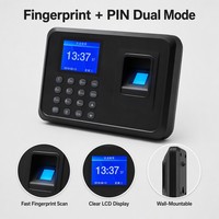 Máquina biométrica de control de asistencia por huella dactilar, terminal de control de acceso con código PIN, reconocimiento rápido para el registro de tiempo del personal de oficina