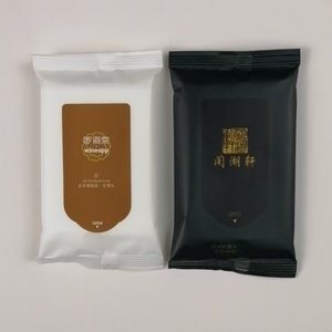 工厂定制环保湿巾5件套小订单酒店餐饮广告展览婚礼清洁湿巾 - Product Image 1