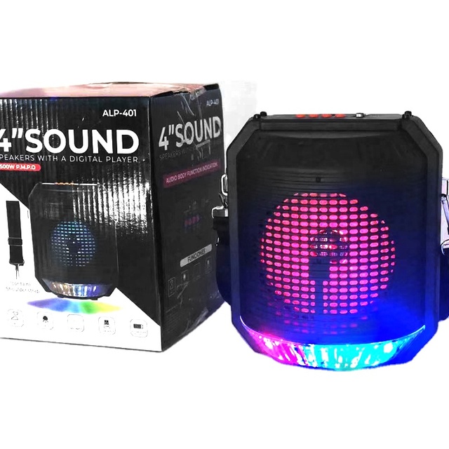 Wireless BT Portable Karaoke Big Bluetooth Speaker ALP-401 4 Inch 2020 Top Seller Speaker