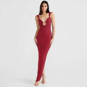 Nuova gonna lunga senza schienale Party Club <span class=keywords><strong>abbigliamento</strong></span> per le vacanze da donna vestito estivo <span class=keywords><strong>Sexy</strong></span> Casual 2025 donna abito Slim estivo 3270 - Product Image 3
