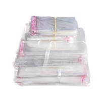Sacs d'emballage transparents jetables en OPP cellophane de qualité alimentaire avec logo personnalisé, autocollants, pour vêtements et cadeaux