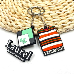 2025 nueva moda llavero <span class=keywords><strong>de</strong></span> goma personalizado dibujos animados lindos plantas coloridas mariposas bolso llaveros promocionales mosquetones - Product Image 3