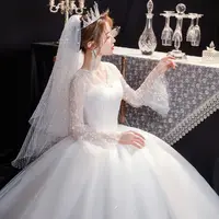 X20 printemps été nouvelle robe de mariée à col en V, demi-manches, robes de soirée de mariage en plein air 2022