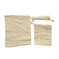 Sacs en tissu de coton bio, recyclables et réutilisables, avec cordon de serrage pour produits