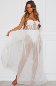 All'ingrosso divertente Lingerie Casual maglia abito <span class=keywords><strong>da</strong></span> <span class=keywords><strong>sera</strong></span> per le donne Chiffon semitrasparente temperamento bretella maglia gonna lunga - Product Image 2