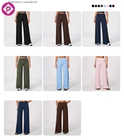 Großhandel Neuerscheinung Benutzerdefiniertes Logo Mode Damen Yoga-Set V-Ausschnitt Spaghetti-Träger-Top und Gerade Hose Sportset