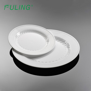 Wholesale Dinner White Plastic Plate Customized Disposable 7/9/10.25 inch Plastic Plate for Wedding Party