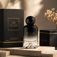Botol Parfum Kaca Kristal Bulat Premium 30ml 50ml 100ml Botol Parfum Hitam Coklat dengan Pompa Semprot Kotak Kemasan Mewah