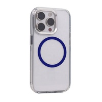 Nouvelle coque de téléphone personnalisée Bayer, couleurs transparentes, cadre d'appareil photo en alliage magnétique, coque pour iPhone 15 Pro, coques de téléphone en métal Bayer transparentes