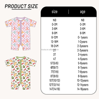 Pyjama une pièce pour tout-petits à imprimé personnalisé, combinaison ajustée pour nouveau-né avec fermeture éclair réversible, pyjama pour enfants en fibre de bambou douce