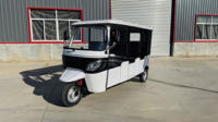 Side-car de moto à trois rangées, carrosserie fermée, 8 passagers, moteur essence 200cc refroidi par eau, transport de passagers à essence (Tuk Tuk)