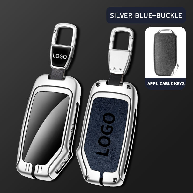 Silver blue  + trapezoidal buckle