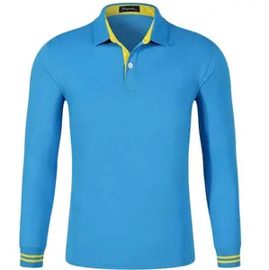 Tshirt For Men OEM Custom Design Embroidered Logo Staff Uniform Polo Shirt Cotton Pique Short Long Full Sleeve Uniform Polo T Shirt For Men