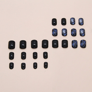<span class=keywords><strong>Uñas</strong></span> Postizas Navideñas con Diseño Cuadrado, Material ABS, Color Negro, <span class=keywords><strong>Uñas</strong></span> Cortas para Usar, Arte de <span class=keywords><strong>Uñas</strong></span>, Manicura, <span class=keywords><strong>Festival</strong></span> - Product Image 3