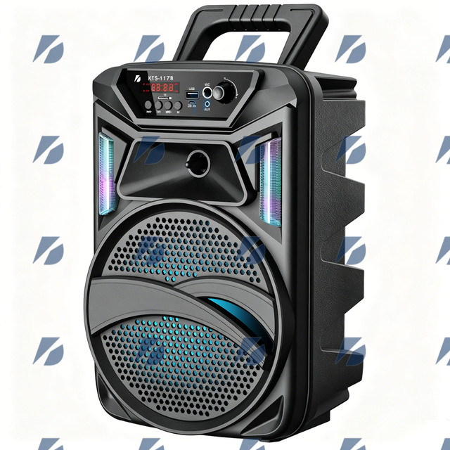 KTS Wireless Portable Outdoor DJ Party BT Aux Speakers with TWS&FM&USB 8 Inch 5-10W KTS-1178 Factory Price