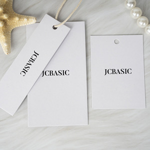 Tùy chỉnh thiết kế in ấn tên Logo giấy may hangtag Nhãn quần áo treo thẻ với chuỗi - Product Image 2