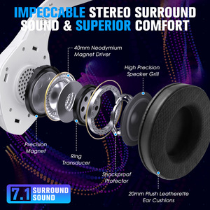 Casque de Jeu GS400 Ultra 3 Modes Sans Fil avec Son Surround 7.1 et Lumière RGB pour PS5 <span class=keywords><strong>PS4</strong></span> Switch PC - Product Image 6