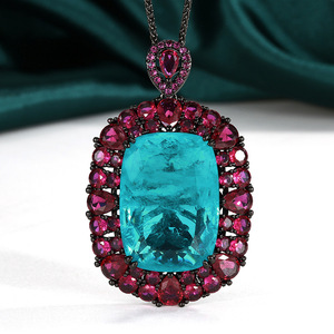 Elegant Eco-friendly <b>Copper</b> Bezel Setting Cubic Zirconia Jewelry Geometric Pendant Necklace for Wedding & Anniversary Gift - Product Image 5