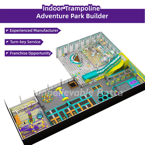 Gran parque de trampolín interior con pozo de espuma Diversión divertida Parque de trampolín <span class=keywords><strong>Curso</strong></span> de cuerda interior - Product Image 2