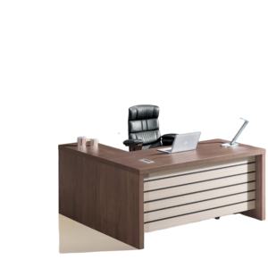 Venta al por mayor de madera MDF de alta calidad de escritorio en forma de L para la mesa del gerente de oficina - Product Image 1